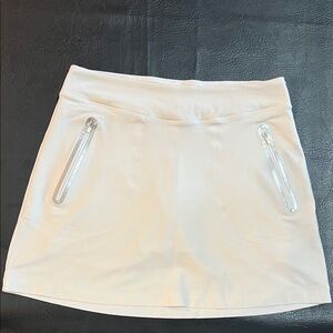 Nike White Golf Skort with Silver Zippers